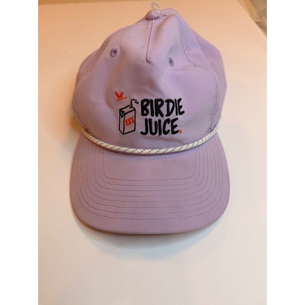 Swannies Golf Birdie Juice Rope Hat Purple Orange Snapback Cap